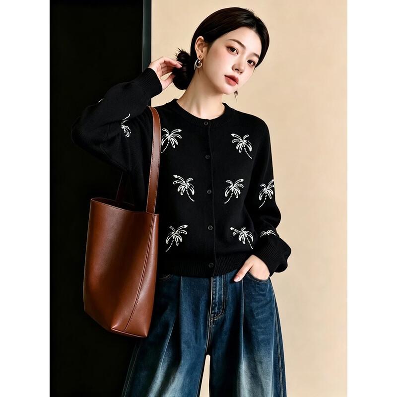 La Chapelle Women's Casual Knit Cardigan
