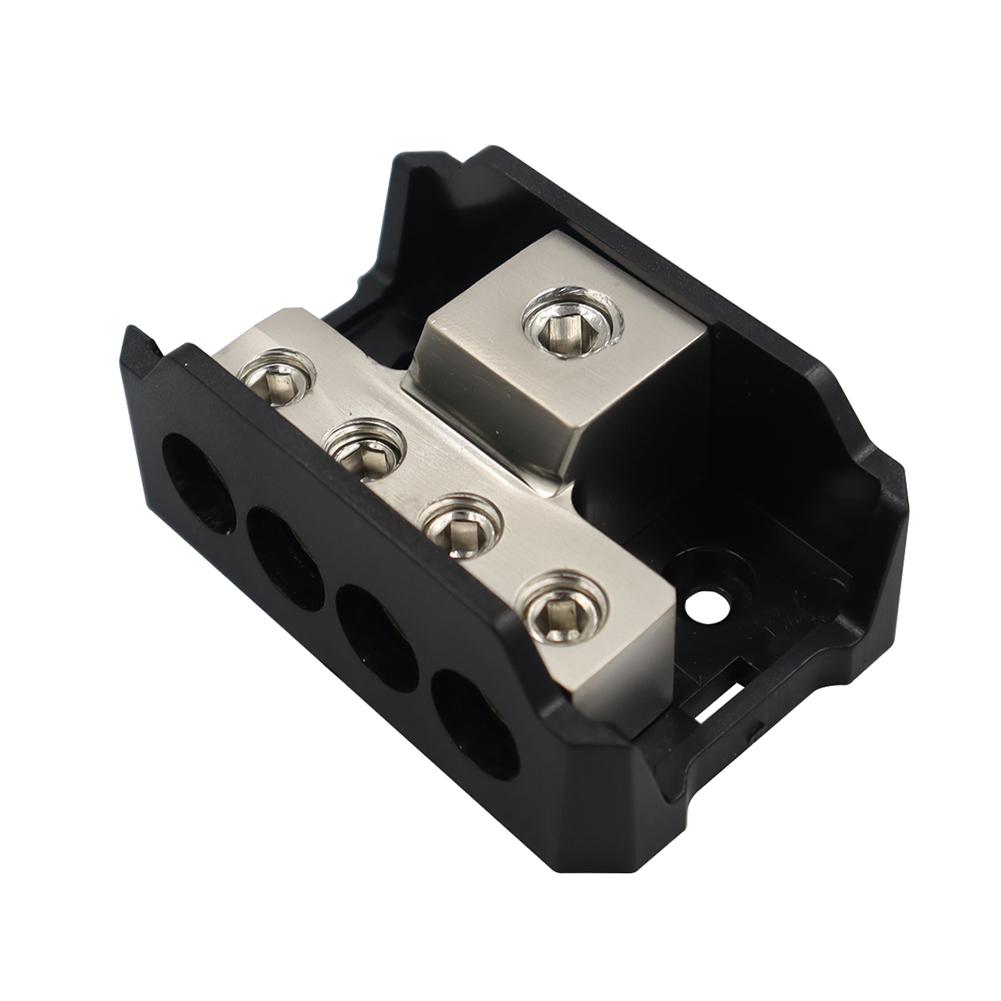 Car Audio Modified Ground Wire Splitter 4-way Power Distribution Block 1out 4 T-type Splitter Box Hub