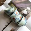 1 Pc Chinese Tradition Handmade Ceramic Tea Cup Exquisite Hand Painted Peach Pattern Tea Bowl Tea Set Porcelain Teacup 70ml