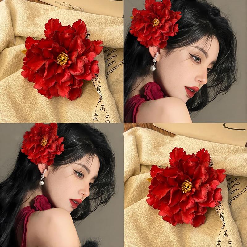 Hawaiian Flower Hair Clip For Women Girls Romantic Bohemian Flower Side Clip Sweet Hair Clips  Hair Accessories Gifts