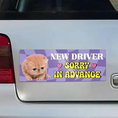 Student Driver Magnet For Car Cartoon New Driver Sign Stickers For Cars Funny Animal Design For Driving Practice Safety Training