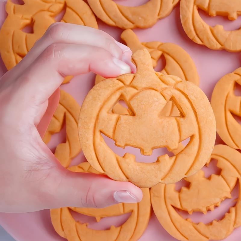 13pcs Halloween Pumpkin Biscuit Cutting Molds, Plastic Pastry Cutters, Pumpkin Biscuit Molds With,kitchen Small Tools