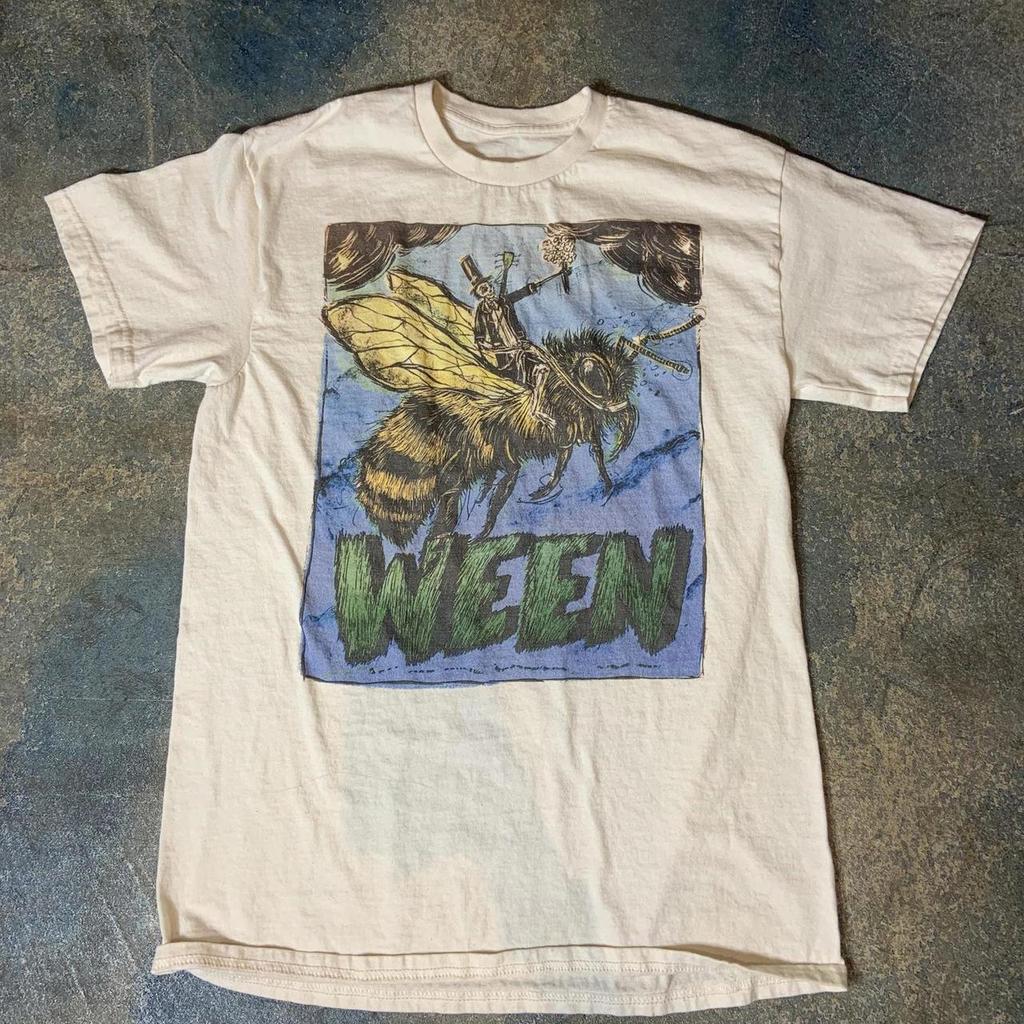 T-shirt Unisex a Maniche Corte Stile Retrò Anni '90 Ween Band Maglietta Classica