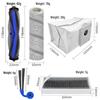 ECOVACS X11/X11 Pro Zubehör: Haupt- und Seitenbürsten, Filtersieb, Walzenbürste, Tuch, Filterwatte, Staubbeutel.