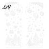 Christmas Decorations for Shop Windows 9 Sheets Static Window Stickers Reusable Snowflake Santa Claus Reindeer Winter Holiday Glass Stickers