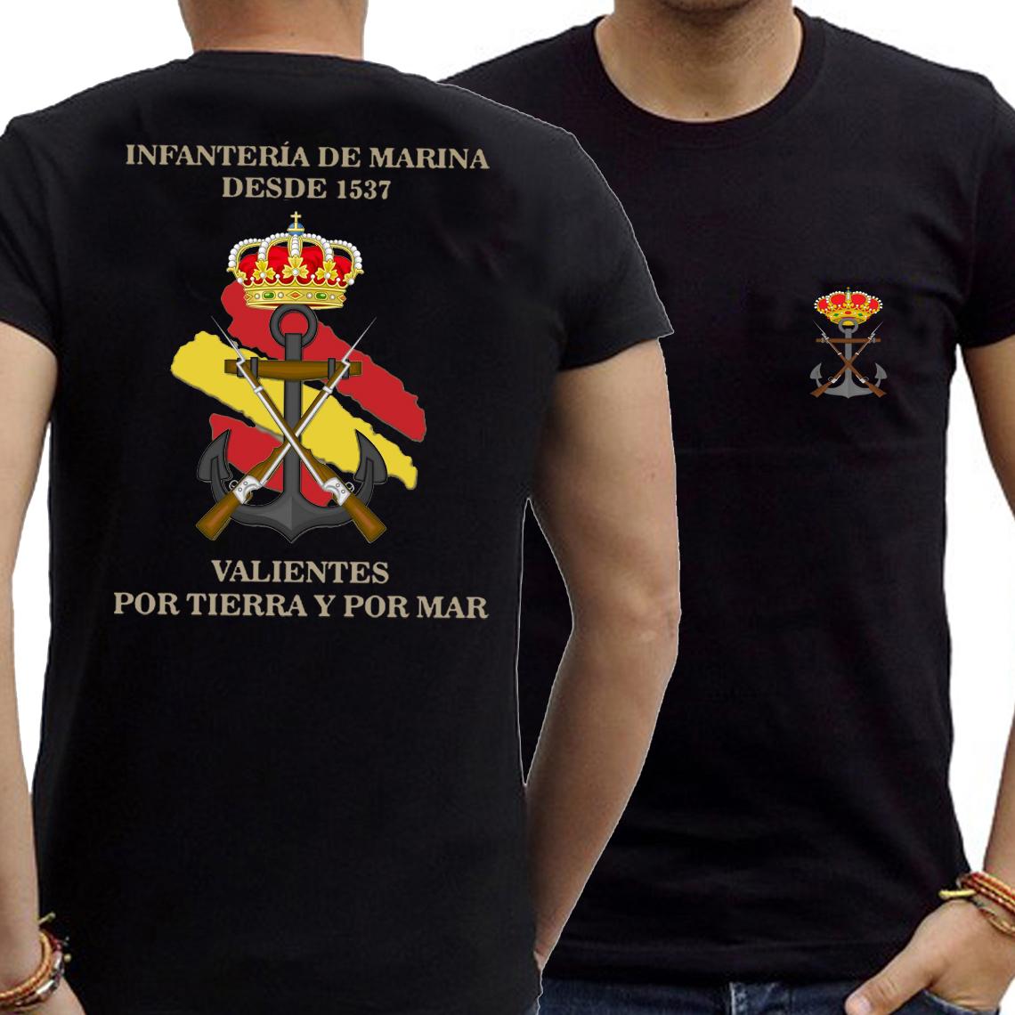 Camiseta Infantería De Marina Española. New 100% Cotton Short Sleeve O-Neck T-shirt Casual Mens Top S