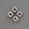 Artistic Antique-Style Thai Handmade Silver Spacer Beads: Square & Round DIY Bracelet Ornaments