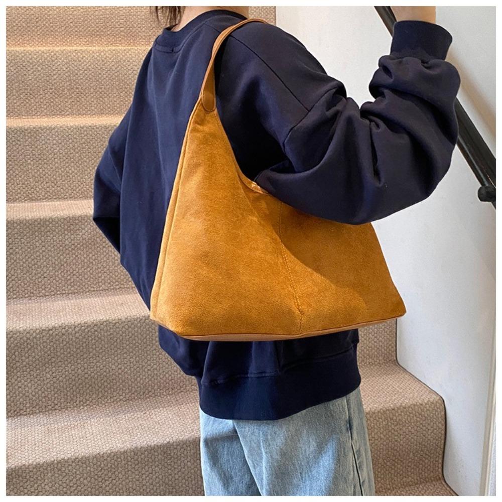 Vintage-Umhängetaschen aus Wildlederimitat, Shopper-Geldbörsen, trendige Tragetasche für Frauen und Mädchen