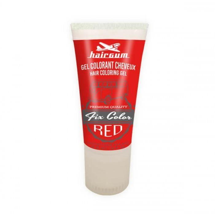 Gel fixant coloré - HAIRGUM - Fix Color - Rouge - 30ml - Soin sculptant pour tous types de cheveux
