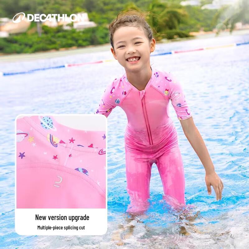 Costume da bagno a due pezzi a maniche lunghe per bambina Decathlon