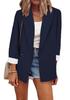 European & American Fashion 2025 Solid Color Long Sleeve Suit Jacket for Spring/Autumn