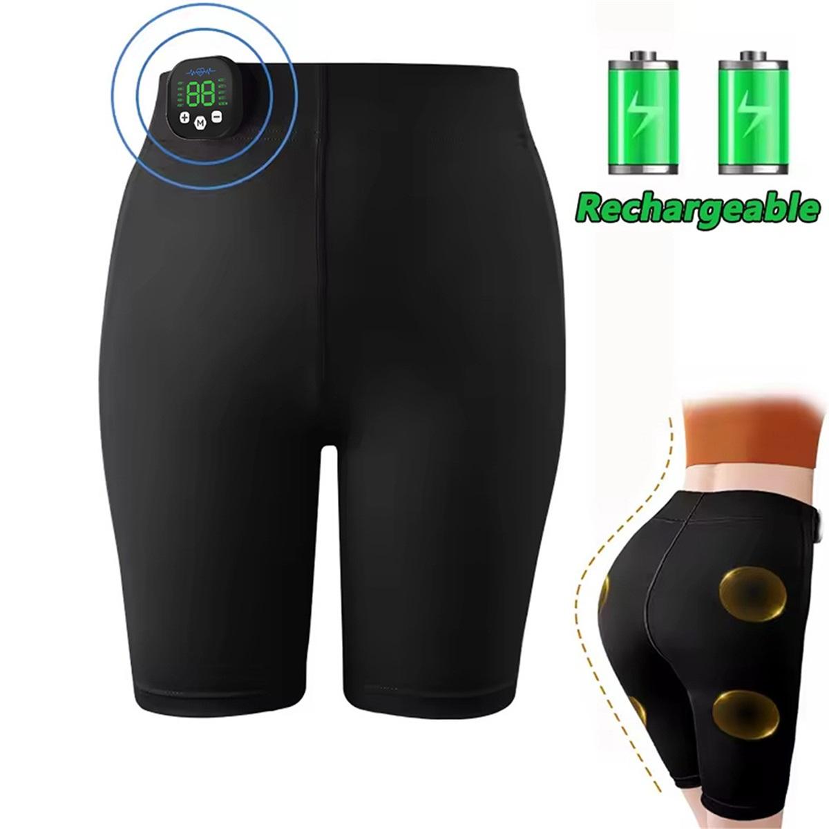 Ems Smart Muscle Stimulation Massage Pants Microcurrent Leg Shaping Shorts Intelligent Buttock Trainer Leg Slimming Yoga Pants