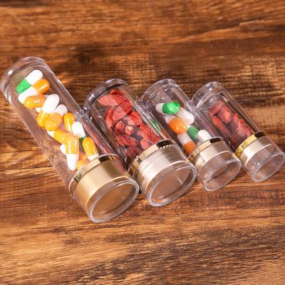 Sample Tablet Packaging Bottle Container Pill Packer Acrylic Jars Capsule Bottles With Lid For Pill 5/8/14/16/22Ml
