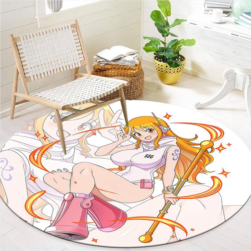 Nami Round Area Rug Carpet Rug For Living Room Bedroom Sofa Playroom Decor Nonslip Floor Mat