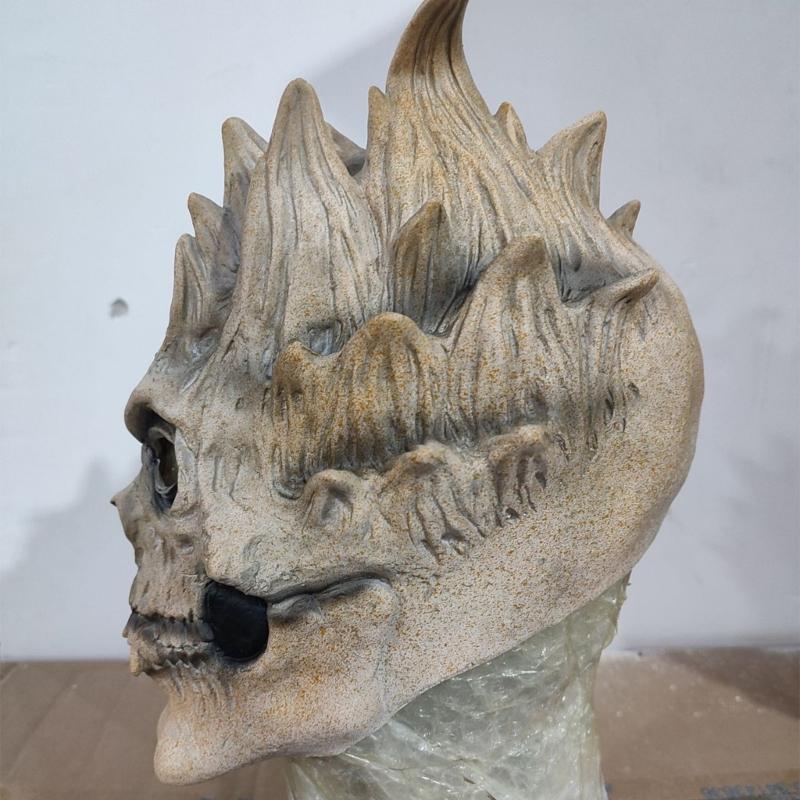 Realistic Latex Skull Mask For Halloween Parties Skeleton Face Covering Horror Cosplay Costume Accessory