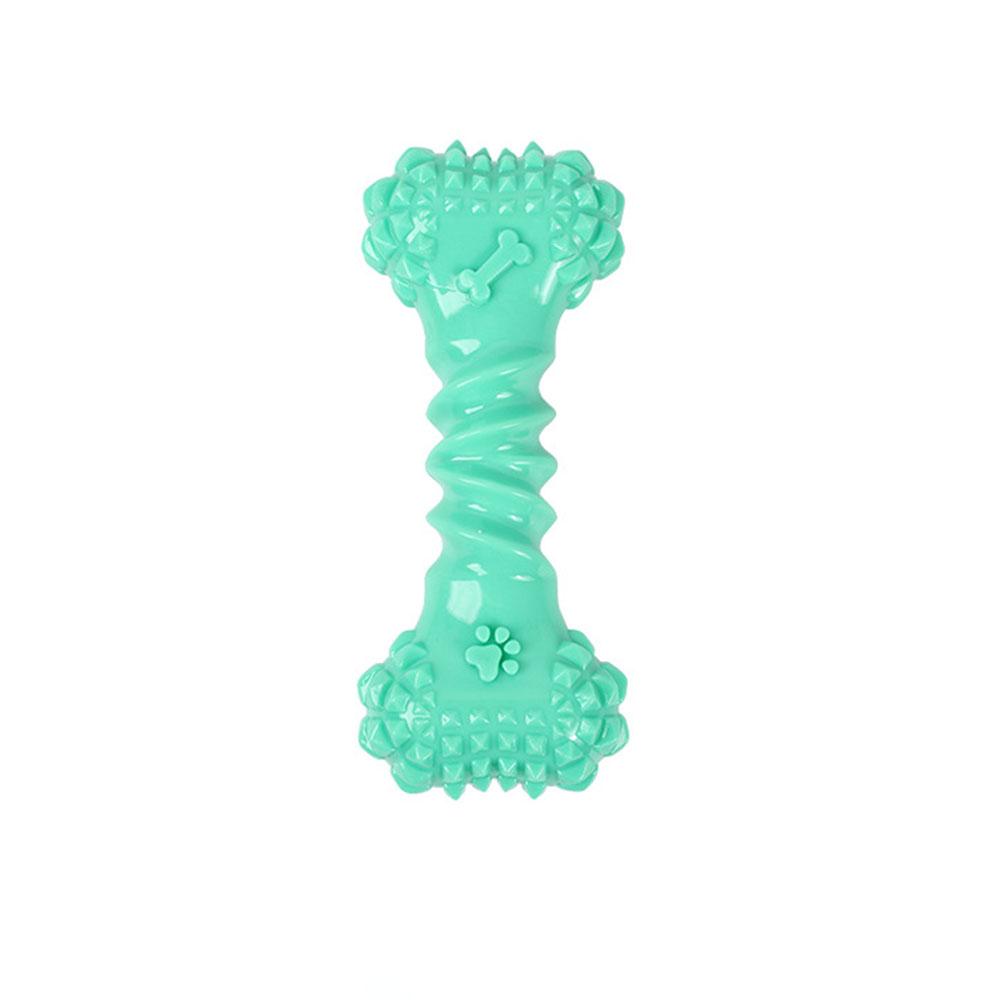 

Пищащая игрушка в виде кости для собак - Игрушка-жевалка для чистки коренных зубов для собак, Интерактивные товары для питомцев для борьбы со скукой, зелёный