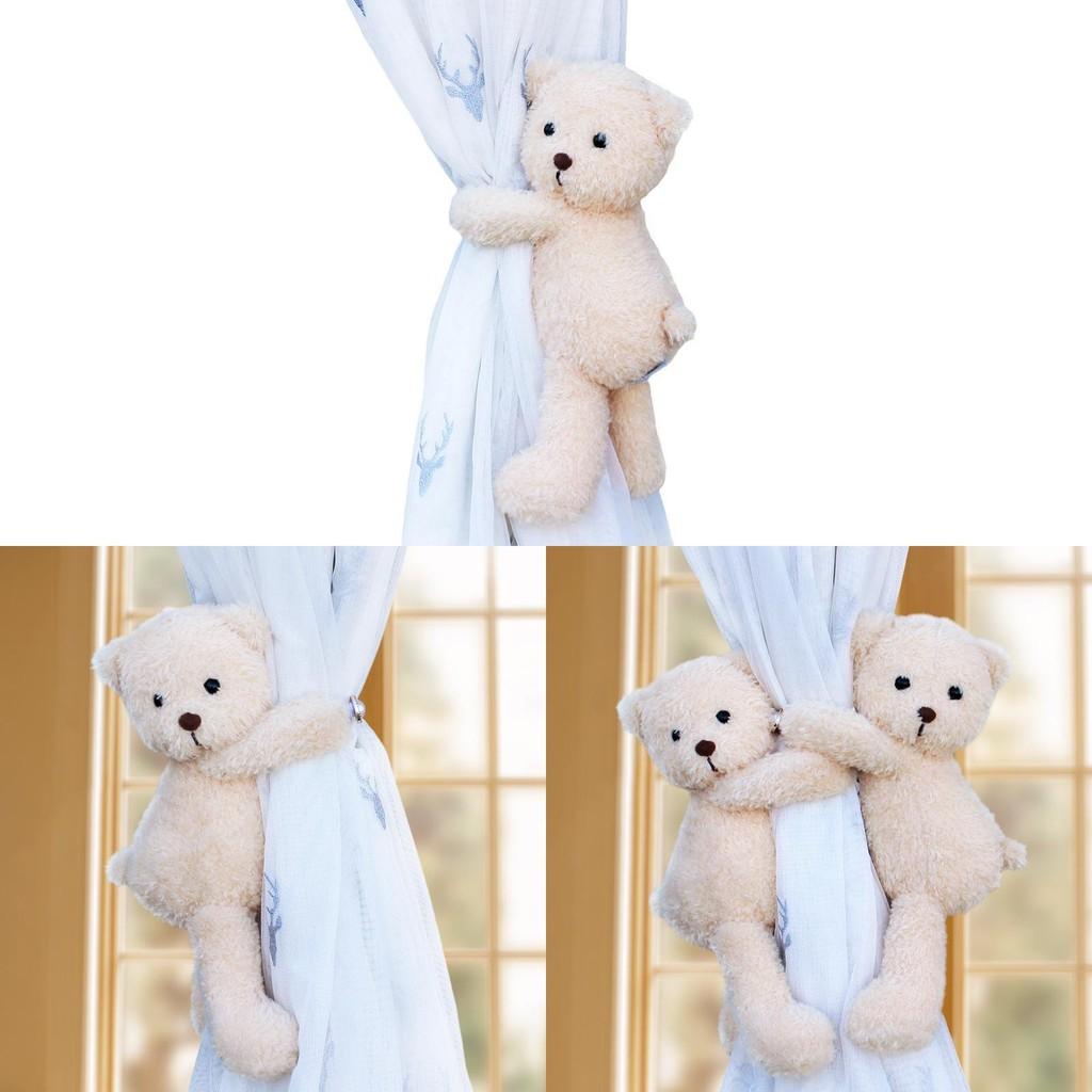 Cartoon Bear Plush Curtain Tieback Toy Dolls For Bedroom Window Decorations