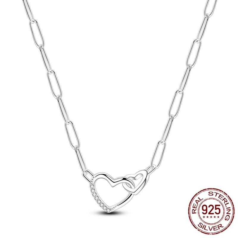 MULA Hote Heart Pendant Necklace 925 Silver Snake Neck Necklace Original Bracelet DIY Jewelry Fashion Luxury Women