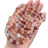 Jinde Natural Red Phantom Quartz Vintage Good Luck Crystal Beaded Bracelet