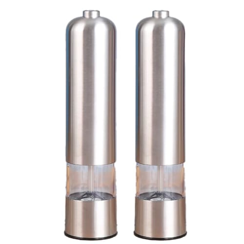 [Professional Chef Supervisor] Electric Pepper Mill, Salt Mill, Spice Mill for Pepper, Rock Salt, Black Pepper, and Pepper Rounder (2)