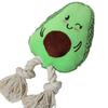 Eco-friendly Cotton Rope Wear-resistant Dog Molar Toy Plush Avocado Shape Pet Interactive Accessories