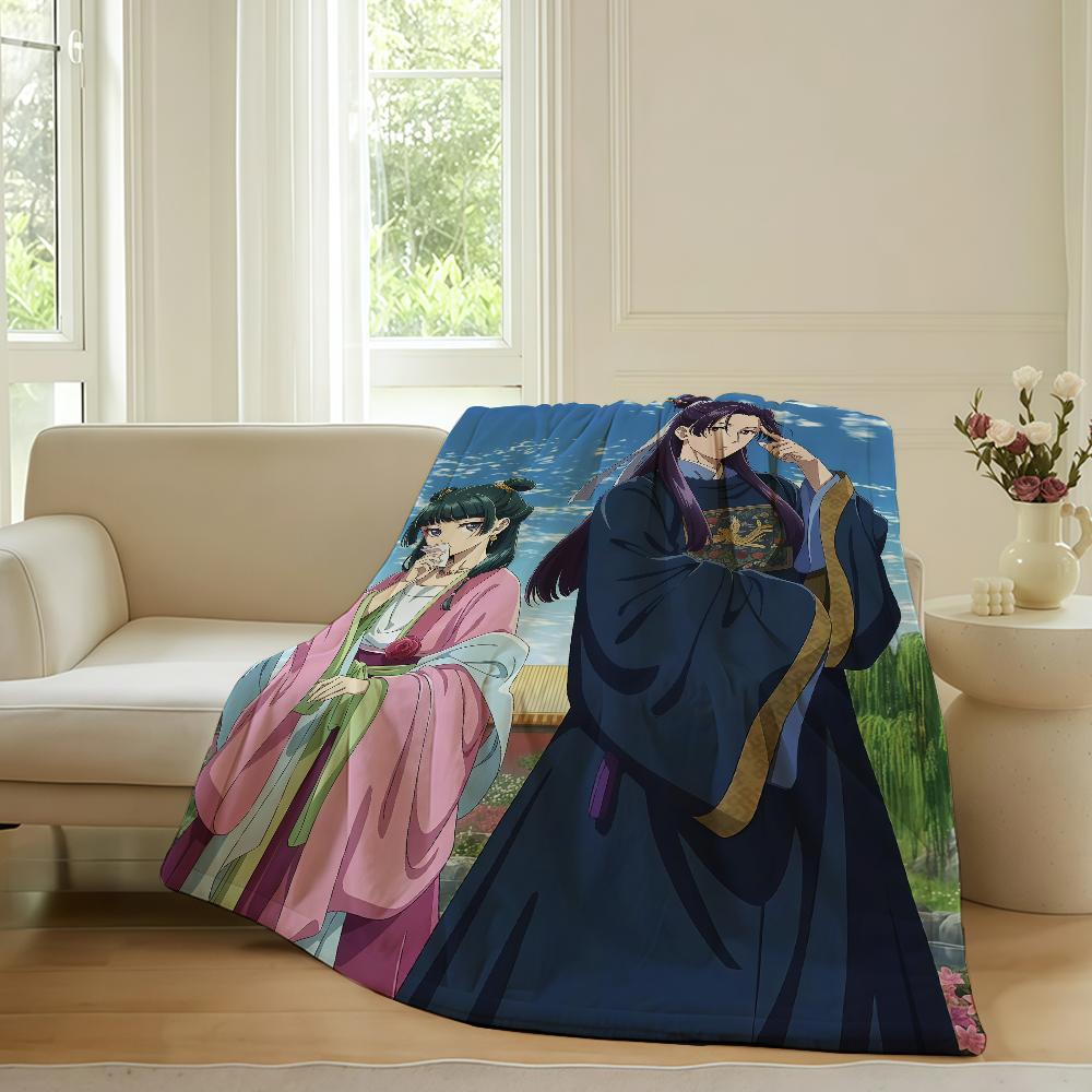 Anime The Apothecary Diaries Blanket For Sofa Office Bed Plane Travel Sleep Read Relax Camping Soft And Warm