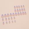 Fake Nails Wear Nail Fake Nails Blue And Purple Removable Nail Patches Simple Line Nail Patches 30 Pieces