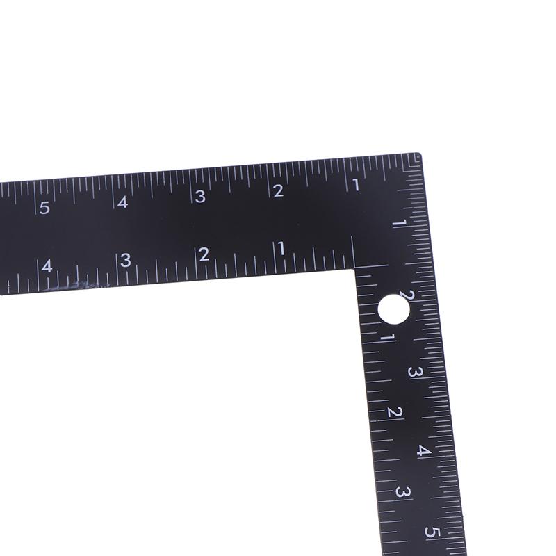Black Right Angle Ruler 90 Degree Hole Angle Ruler Industrial Grade Positioning Marking Angle Ruler Woodworking L-Shaped Ruler