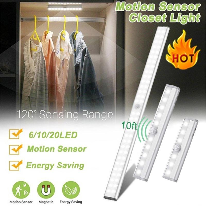 Buy 20/10/6LED Motion Sensor Closet Light For Stairway Pantry Wardrobe