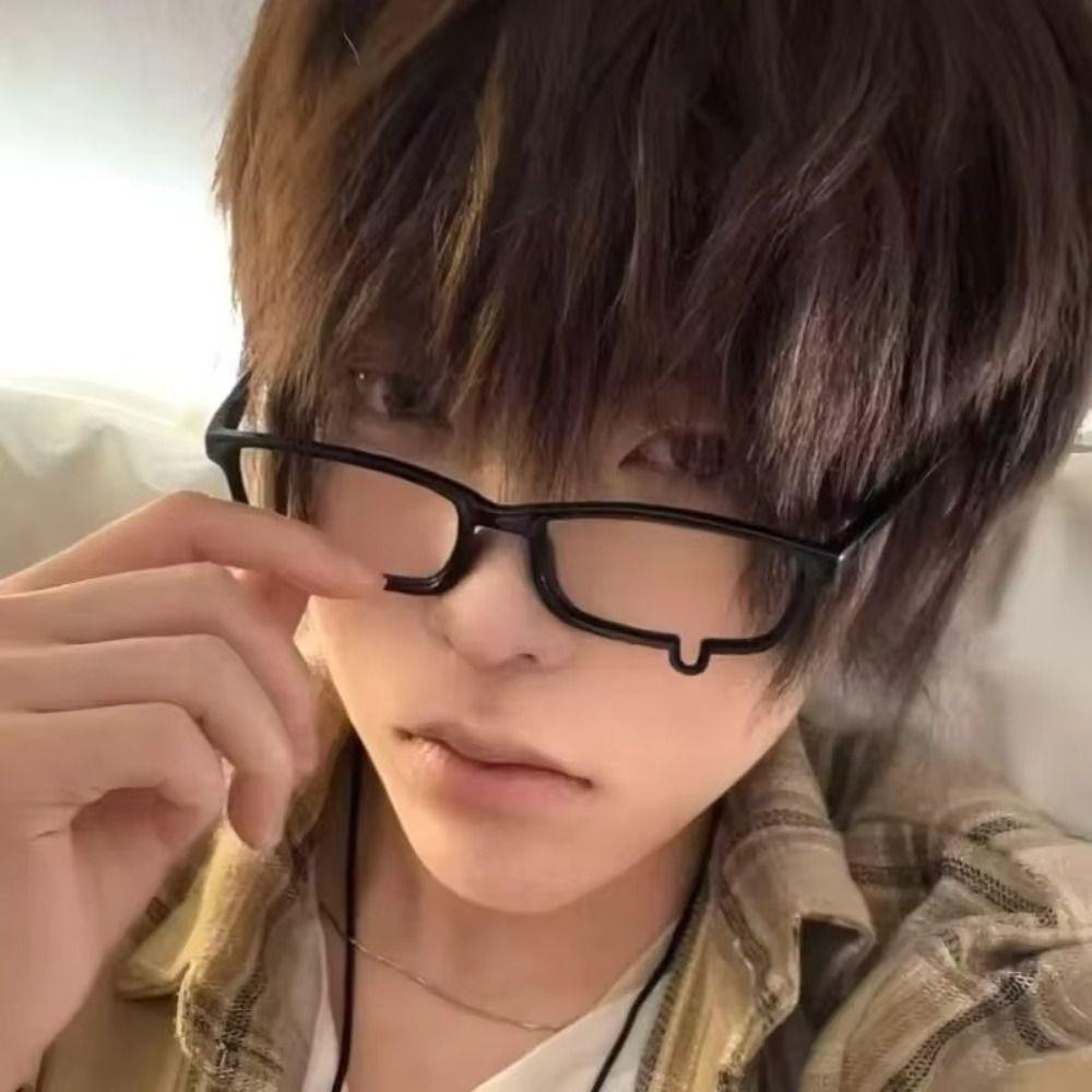 No Lenses Anime Tears Glasses Frame Black Frame Dripping Tears Glasses  Halloween Costume