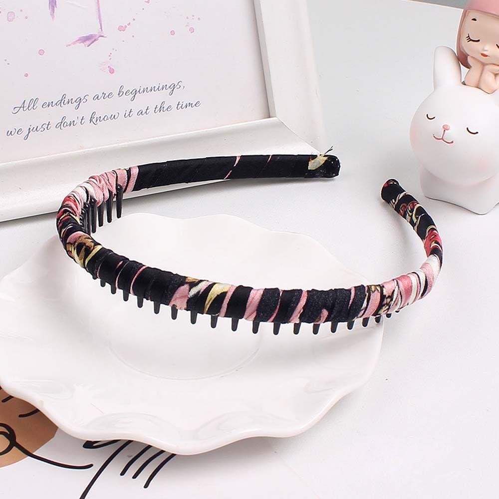 Wash Face Non-slip Floral For Girls Toothed Headband Plastic Women Hair Hoop Korean Style Hairbands