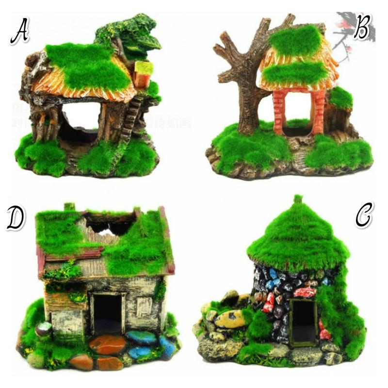 

Аквариум Рыба Бак Ландшафтный Декор Рыба Креветка Гнездо Ваза Мох Дом Уклонение Флокинг Мох Sma A