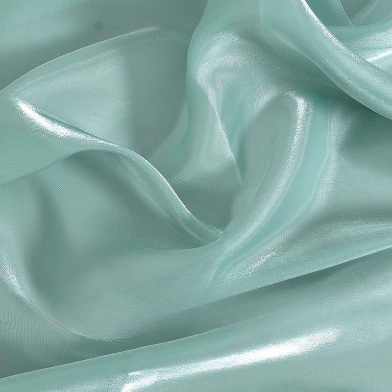 Shimmering satin encrypted solid color organza fabric suitable for wedding dresses formal gowns and designer clothing fabrics