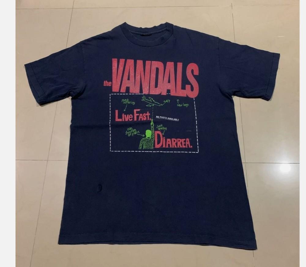 The Vandals Band Rock Live Fast Diarrea 1 Sided T Shirt Full Size S-5XL Unisex T-Shirt S