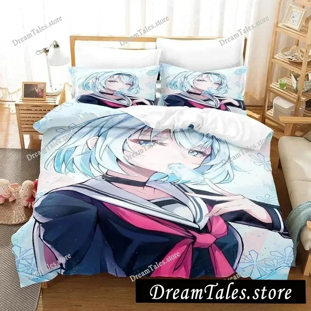 The Ryuo's Work Is Never Done! Cartoon Poster Sheets Quilt Covers Bedding Dormitory Sheets Bedding Set Soft Warm Bedding Set741