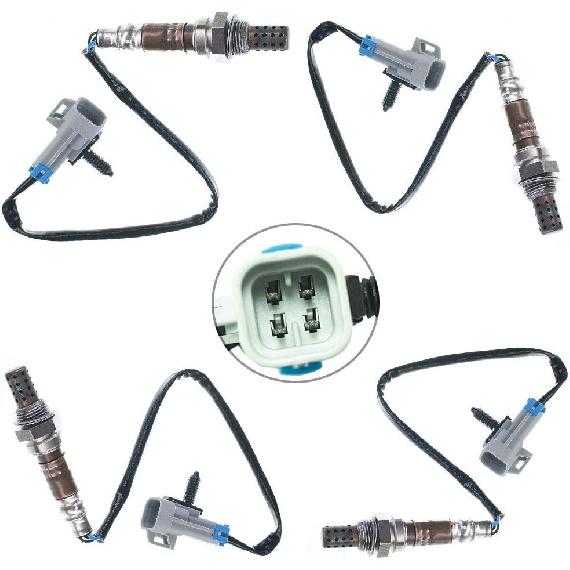 

4PCS Oxygen O2 Sensor 1 & 2 for 2000 2001 2002 GMC Sierra 1500 4.8L/5.3L Upstream + Downstream Only fit Canada Built Vehicle