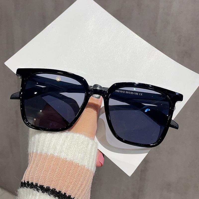 Tr90 Gradual Color Change Sunglasses Women'S Light Box Glasses Advanced Sense Anti-Ultraviolet Large Frame Sunglasses