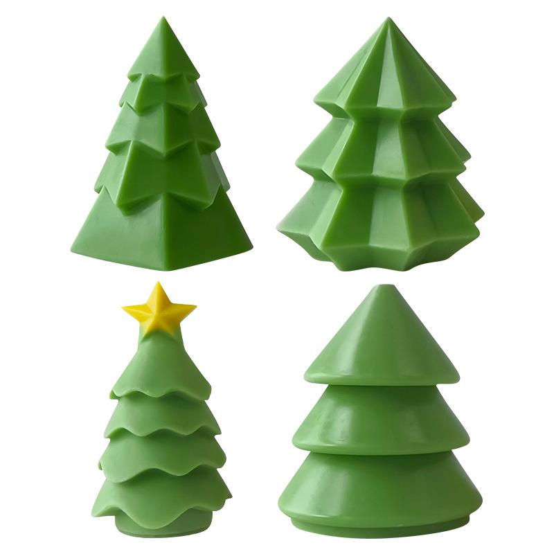 DIY Christmas Tree Candle Mold Creative Xmas Tree Snowman Silicone Mold Christmas Gifts DIY Christmas Party Home Decors 2025 New