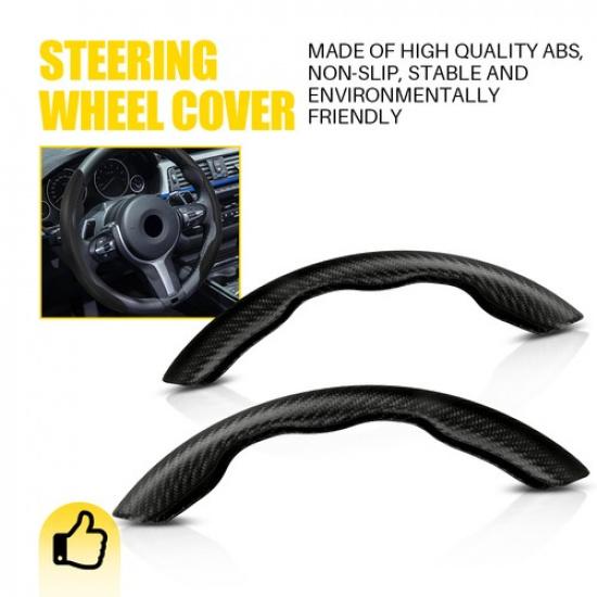 Car Steering Wheel Booster Cover Non Slip Interior Accessories Carbon Fiber EOA