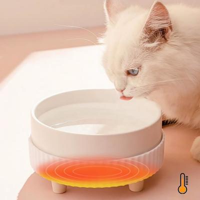 Heated Pet Water Bowl Pet Water Powered Heated Water Dish USB Quiet Thermal Bowl Winter Drinking