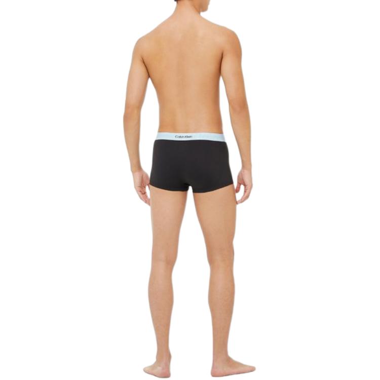 Calvin Klein Double Gravity Waistband Logo Jacquard Breathable Boxer Shorts Men Underwear Black NB3319-5L8
