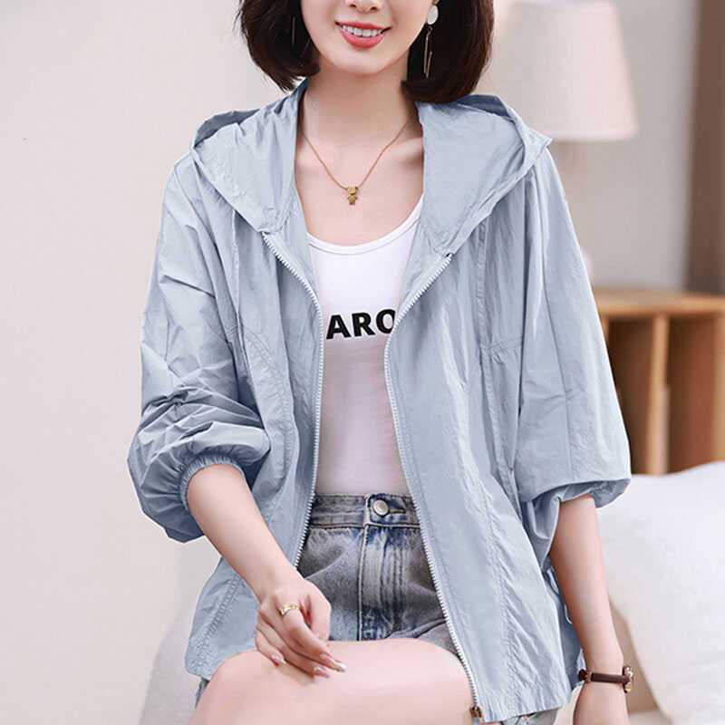 Basic Jackets Women Out Elegant Sun-proof Summer Vacation Simple All-match Mujer Loose Leisure Thin Fashion