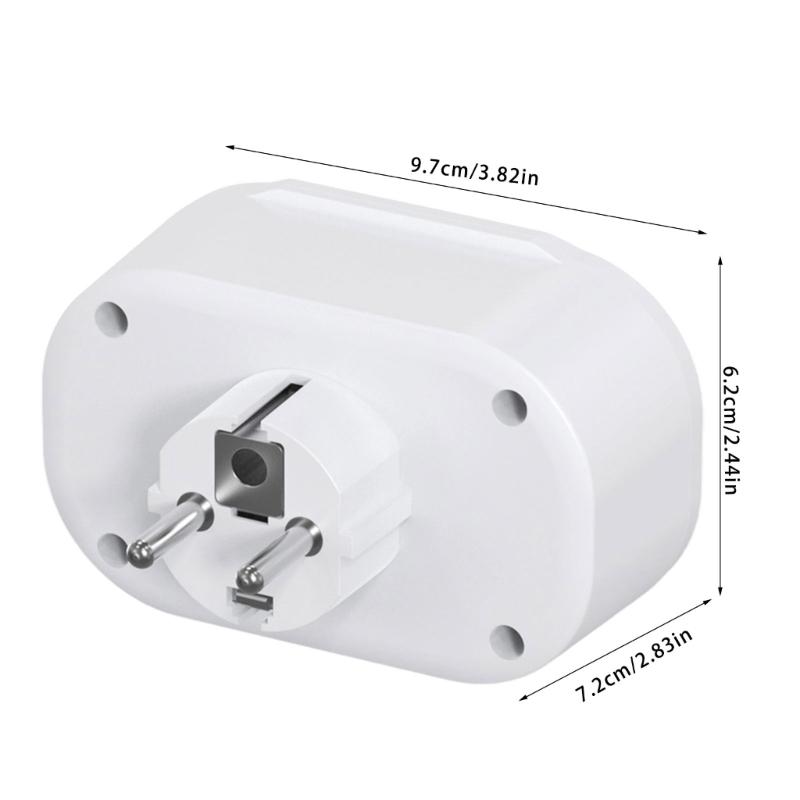 Multifunction Wall Plugs Adapters Convert German/French Outlet to 2 EU Socket with USB Port Electrical Converter Tool