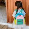 Toddler Girls Boys Fashion Backpack With Padded Shoulder Straps And Splice Pattern For School