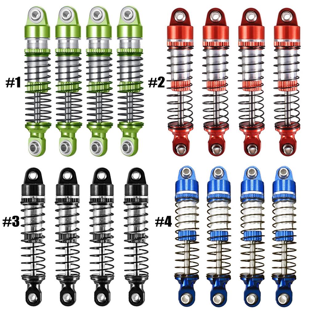 4pcs Oil Damper Upgrade Parts Metal RC Car Front Rear Damper Modification Accessories for 1/18 RC Car Crawler Racing Truck