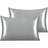 2 Pack Satin Pillowcase for Hair and Skin Super Soft and Cooling Similar To Silk Pillow Cases with Envelope Closure Home Textile