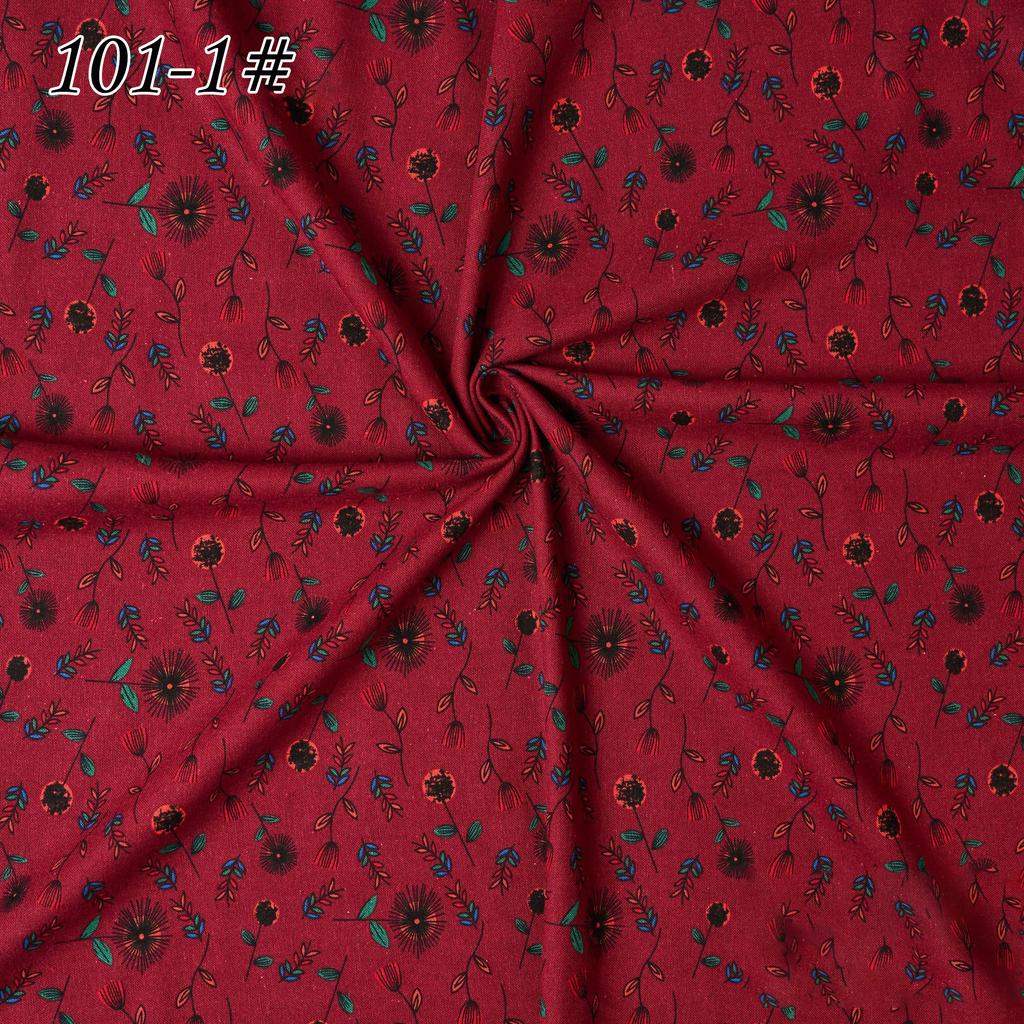 145x100cm Cotton Linen Small Floral Printed Fabric For Women's Clothing, Decorative Fabric DIY Handmade Sewing Cloth Fabric
