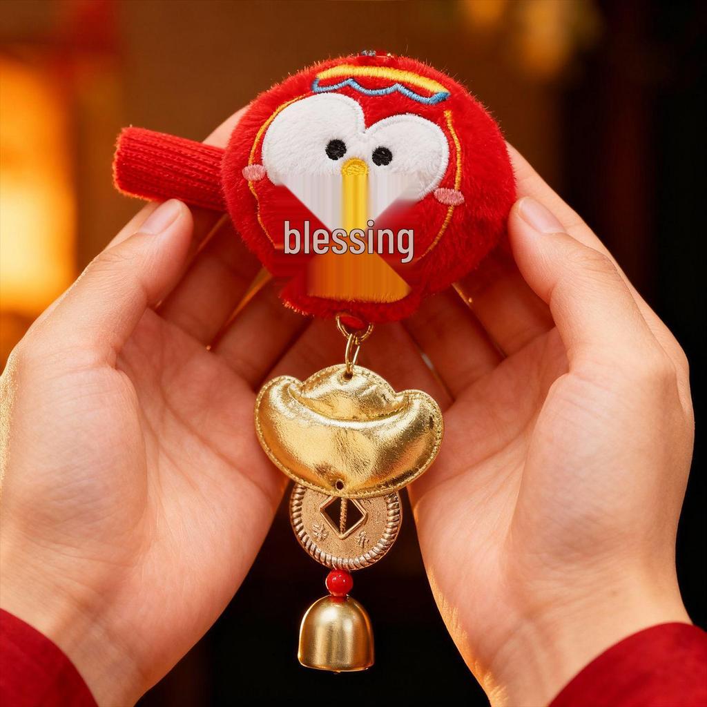New Year Winter Plush Door Handle Cover: Anti-freeze, Anti-static, Warm Horse Design