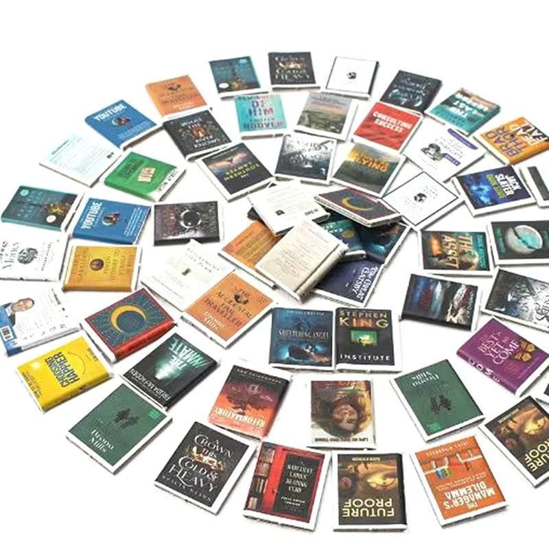 50Pcs Dollhouse Miniature Mini Books Model Furniture Accessories Fun Bookstore Little Man Book