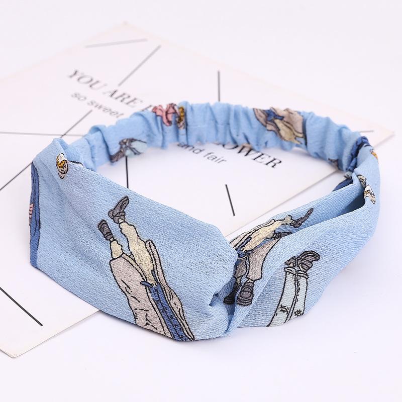 Fashion Bohemian Headband Print Hairbands For Women Girls Vintage Cross Knot Turban Bandanas Headwear Hair Accessories